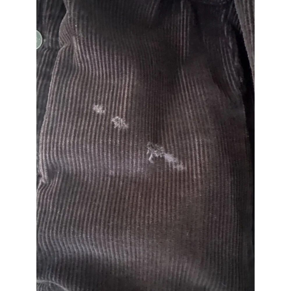 Vintage Y2K Brown Corduroy Fleece Lined Button Down Trucker Jacket Men's Large - Picture 9 of 9